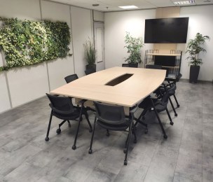 Table Tonneau EUREKA Rabattable sur roulettes avec Voiles-de-fond