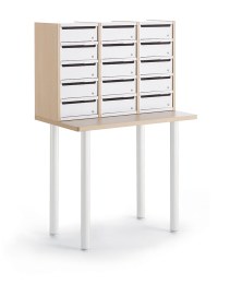 Table Tri de Courrier TRIMOD avec 15 Cases avec Portes