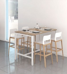 Table Haute Arche et 4 Chaises Hautes