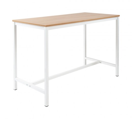 Table Haute 160 x 80 Piétement Blanc