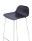Lot de 4 Tabourets Hauts Pieds Traîneau Chromé