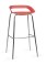 Lot de 2 Tabourets Hauts 4 pieds Acier Chromé