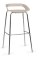 Lot de 2 Tabourets Hauts 4 pieds Acier Chromé