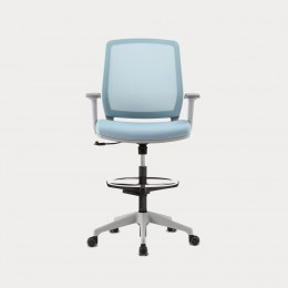 Fauteuil Haut Pivotant XT23 Corps Gris et Accoudoirs