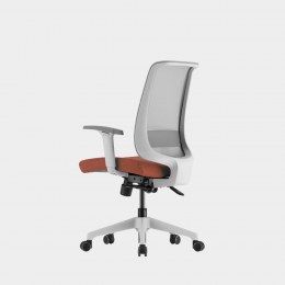 Fauteuil XT31 Blanc avec Soutien Lombaire et Accoudoirs